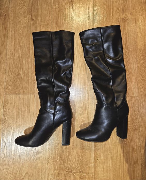 Kozaki czarne wkładane 37