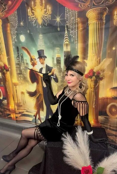 Sukienka RETRO lata 20 FLAPPER GATSBY, r. L przebranie