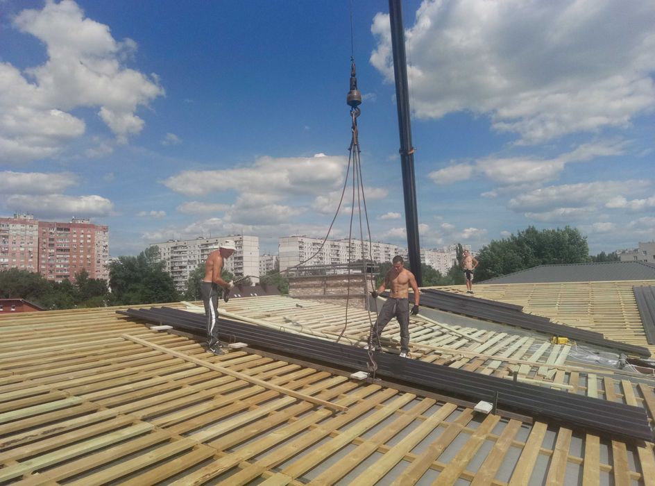 Ремонт крыши. Кровельные работы. Монтаж крыши.