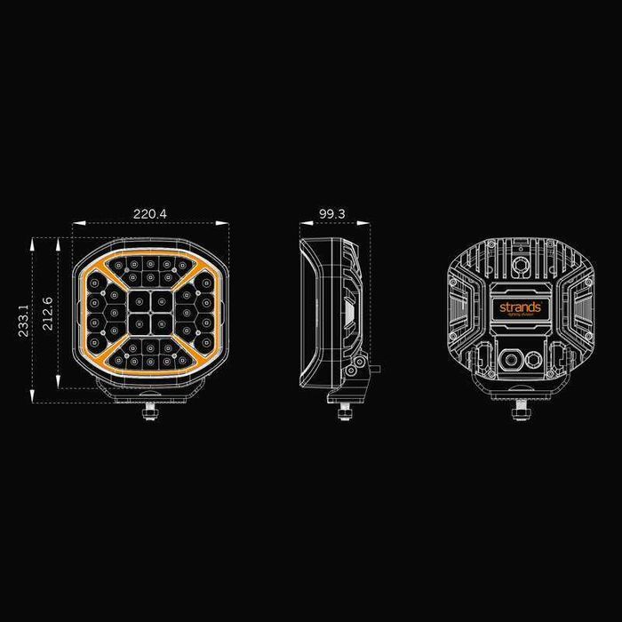 Reflektor dalekosiezny SIBERIA X DRIVING LIGHT 9″ Halogen Strands