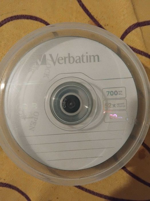 CD-R virgem, para gravar TDK Verbatim, cake de 20, cake de 50, unidade
