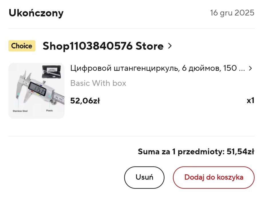Suwmiarka elektroniczna (150mm, 6inch)