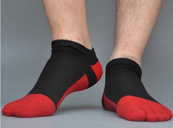 skarpety Fivefingers pięciopalczaste termoaktywne   czarno czerwone