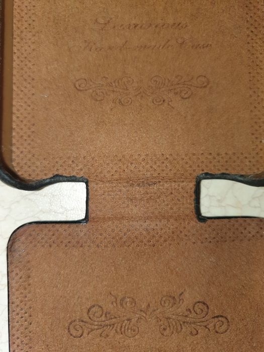 Etui skórzane Samsung Galaxy S10 flip – czarne/brązowe