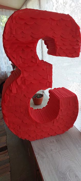 Обьемная 3ка из гофробумаги