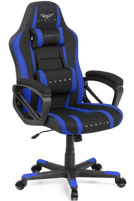 Materiałowy Fotel Gamingowy Gamvis HYPER Niebieski