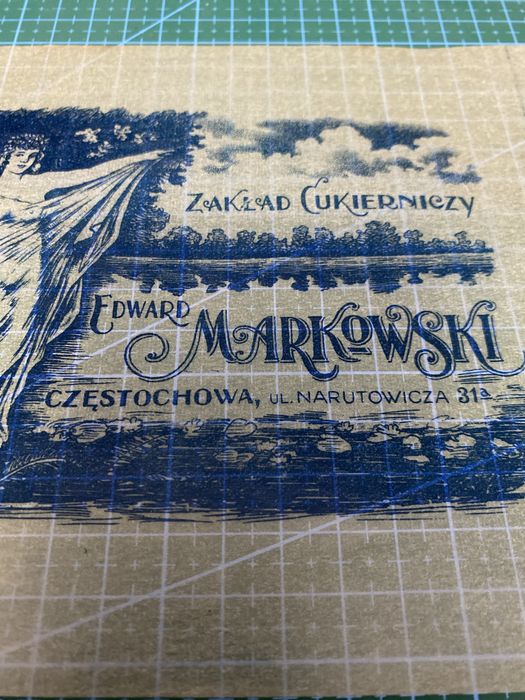 Przedwojenne opakowanie cukiernicze Edward Markowski Częstochowa