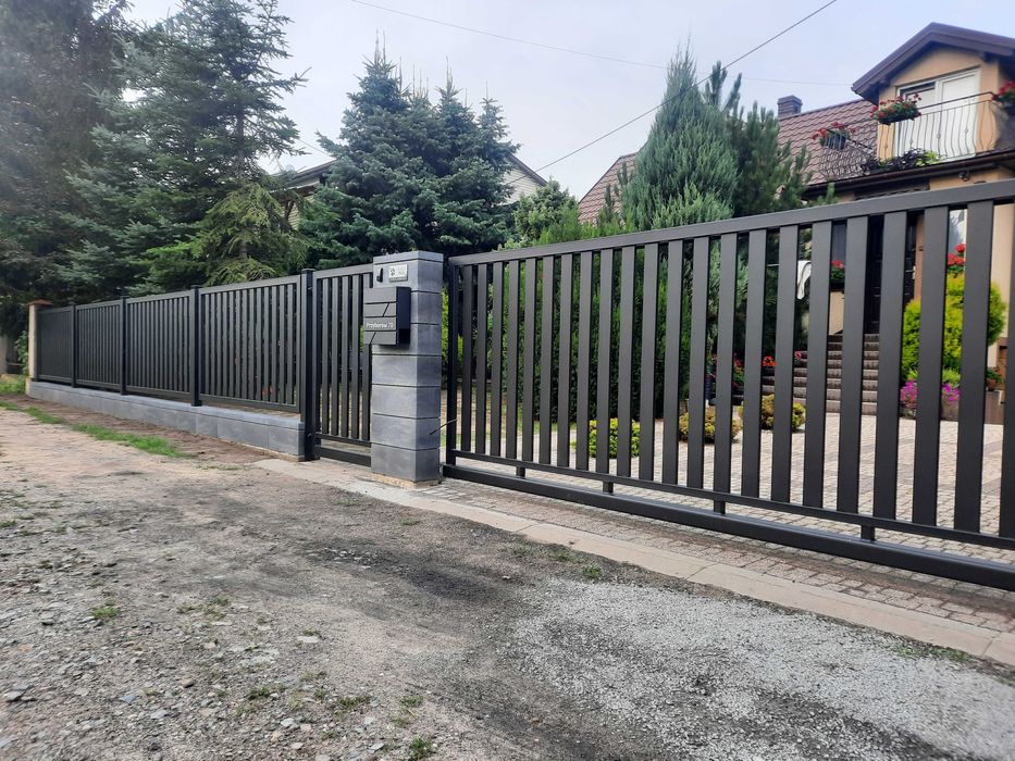 Brama przesuwna 4x1,12m profil pion. 80x20 ocynk+kolor PRODUCENT