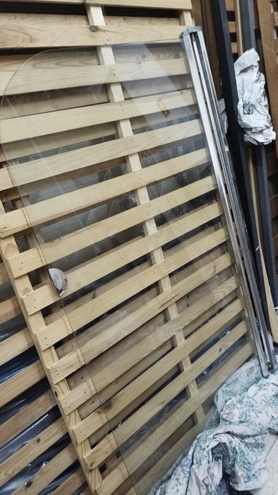 Polibam conjunto de  base duche e porta de vidro novos