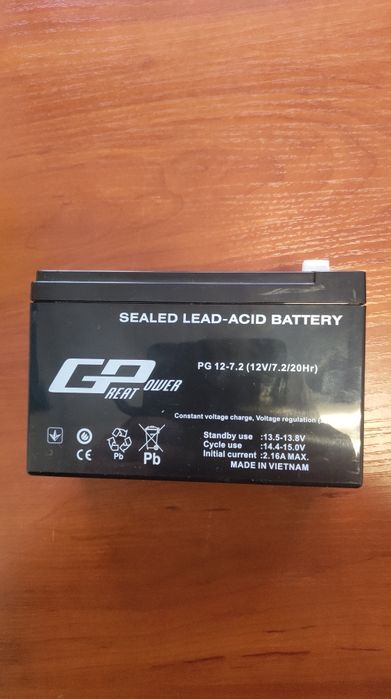 Акумулятори для приладів систем безпеки