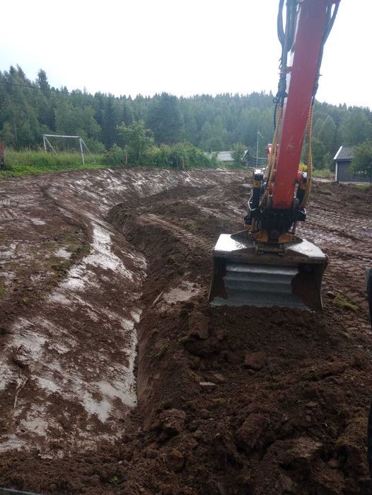 Wykopy ,Roboty Ziemne ,Koparka z rototilt