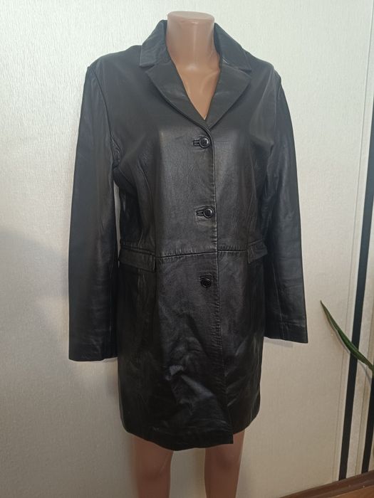 Плащ женский кожаный