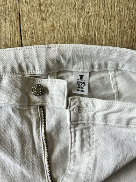 Nowe spodnie białe skinny jeans h&m 38 high waist wysoki stan