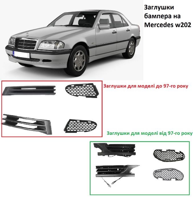 Заглушка бампера/буксировочного крюка мерседес w202/124/208/204/210