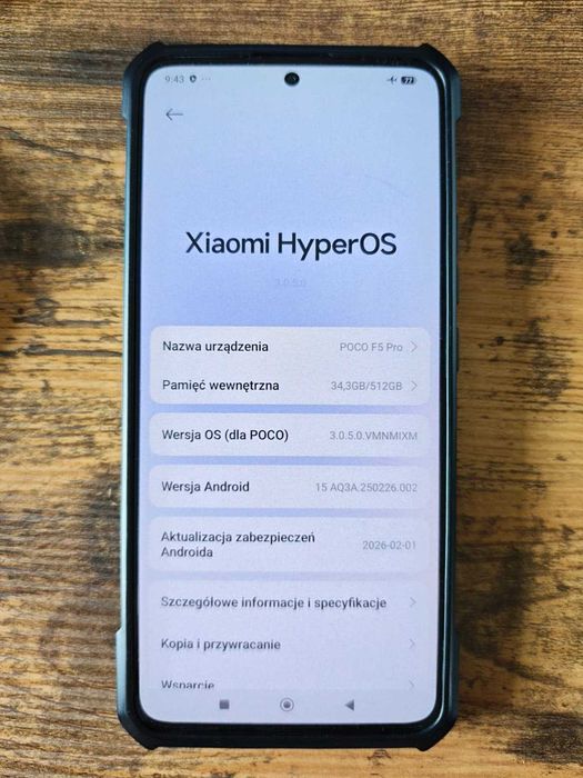 POCO F5 Pro 12/512 GB – stan idealny + ładowarka Xiaomi 65W + etui