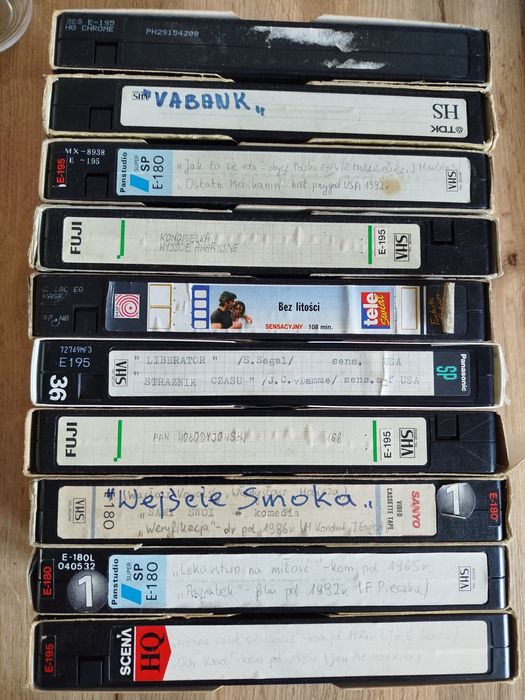 Kaseta vhs z nagraniami