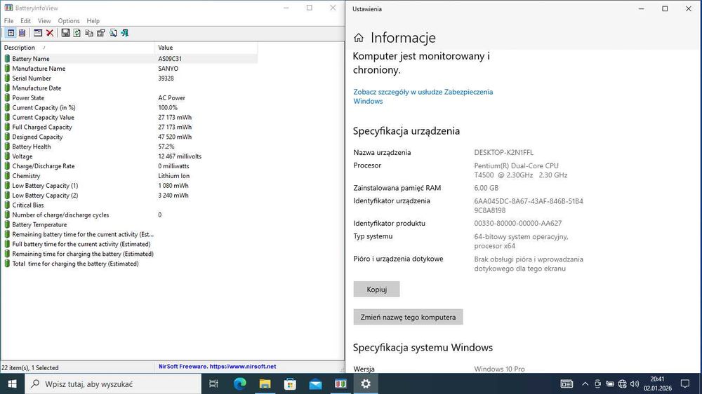Laptop Acer Extensa 5635Z Intel Dual-Core T4500, 6GB RAM, Dysk 320GB