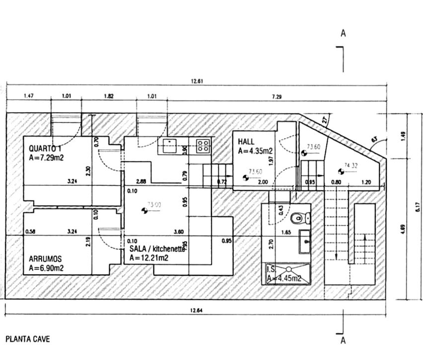 Vendo T1+1 35m²,  R. Maria Pia