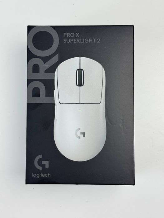 Бездротова ігрова оптична миша Logitech G PRO X SUPERLIGHT 2 White - ультралегка конструкція, сумісність з бездротовою зарядкою PowerPlay, 44 000 DPI