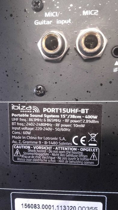 coluna amplificada ibiza port15uhf-bt