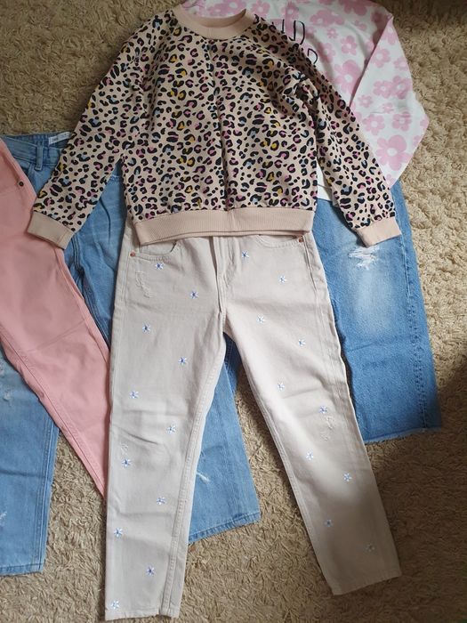 Джинсы Zara МОМ для девочки 140