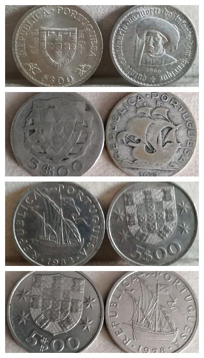 Moedas Portugal 1$00 a 100$00