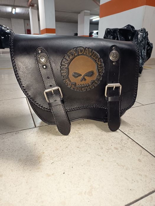 Mala em pele genuína Harley
