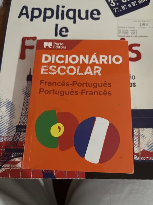 Livro e dicionario de frances