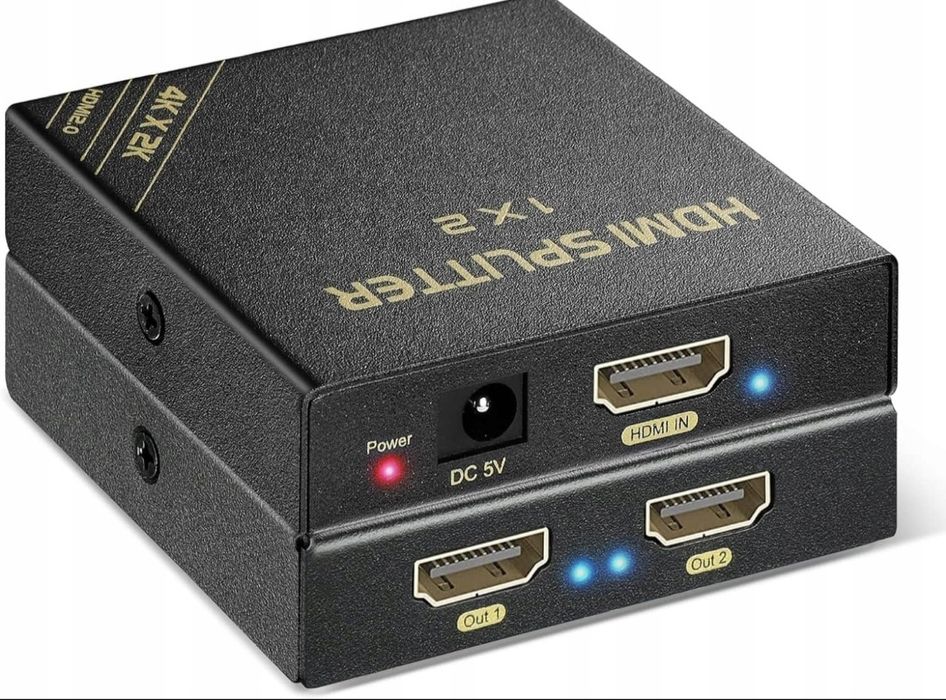 Rozdzielacz Splitter HDMI 1x2 4K DO PS Apple TV Xbox dekoder kablowy