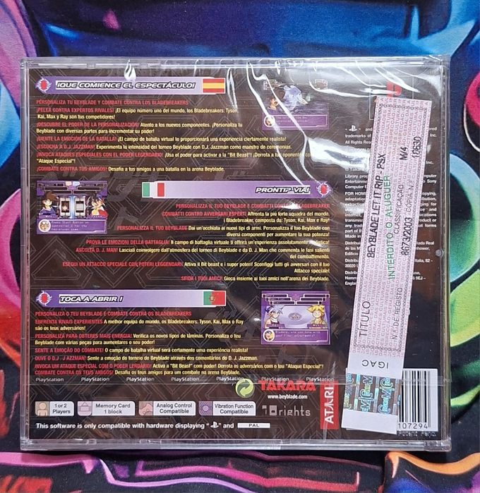 Beyblade Let it Rip! Novo/selado PS1