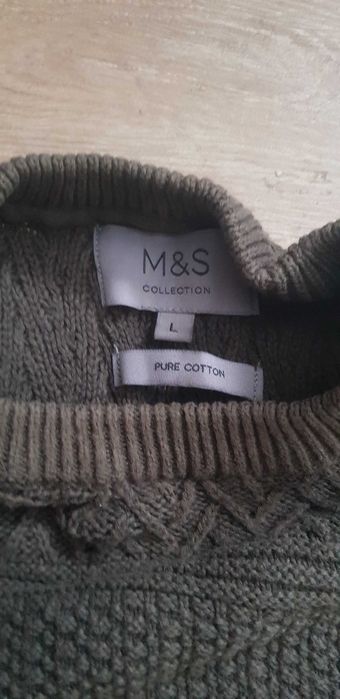 Sweter męski m&s 100%bawełna pure
