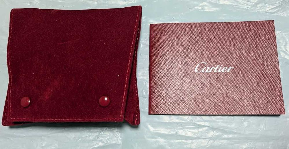 cartier оригинальный чехол - мешочек  для ювелирных + инструкция