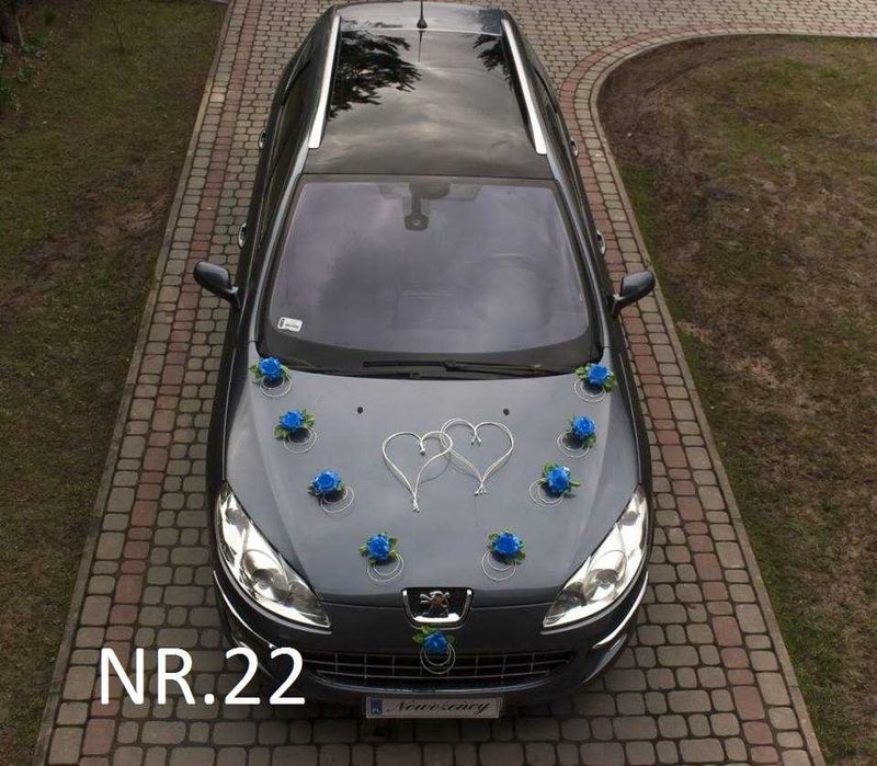 Dekoracja na samochód ślubny.Dekoracja samochodu ozdoby na auto 022