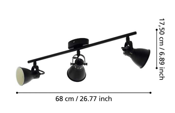 Lampa sufitowa czarna EGLO - SERAS 2