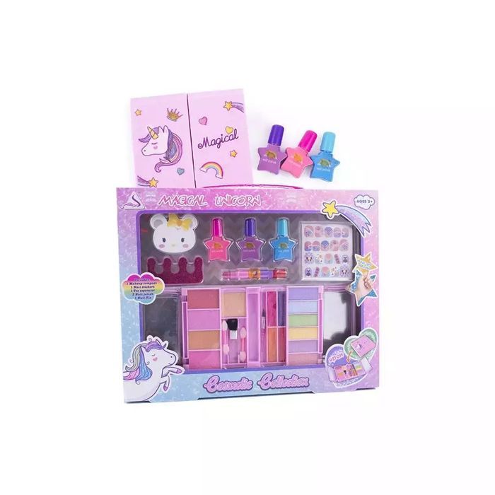 Paletka do makijażu z cieniami i błyszczykami. Lena