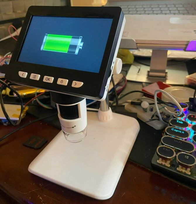 Цифровой микроскоп 4.3 дюйма 1080P, 50-1000x для пайки и ремонта