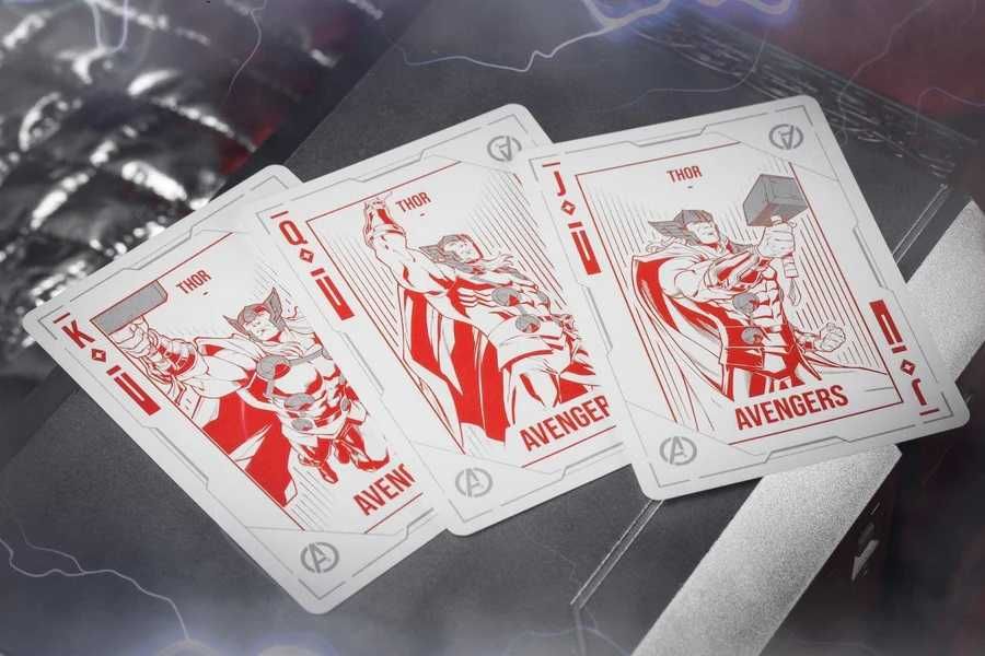 Baralhos de Cartas Thor, Captain America e Spider Man Black & Gold