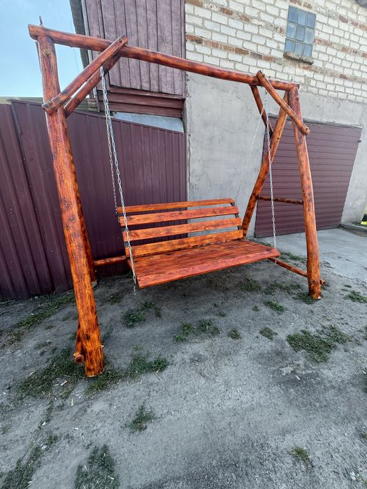 Садова гойдалка/деревʼяна гойдалка/качеля