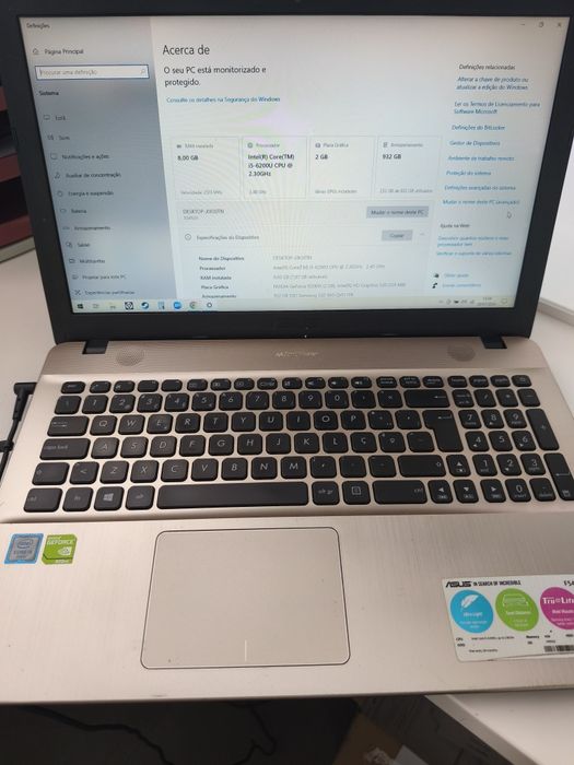 Portátil ASUS X541UV