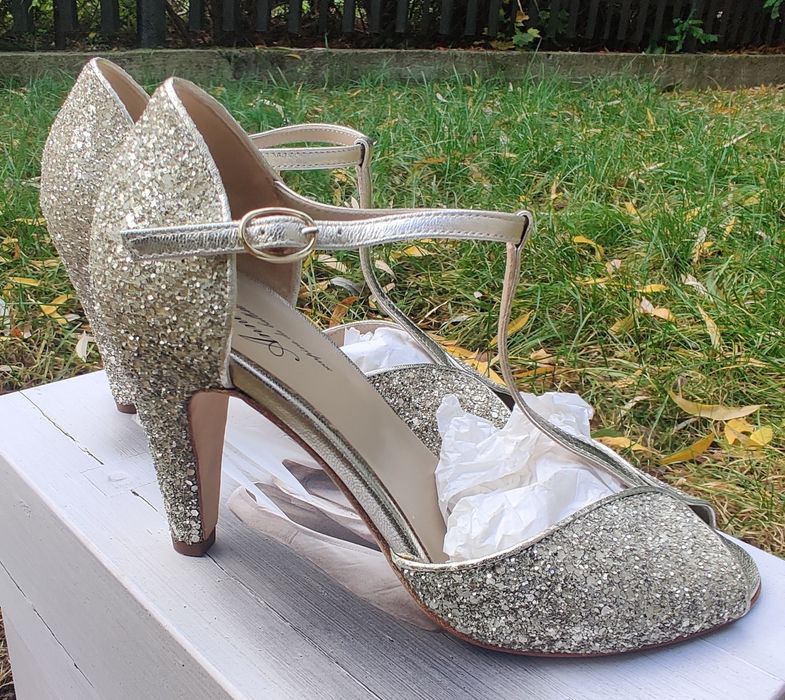 Anniel 37 39 buty nowe ślub wesele glitter sylwester