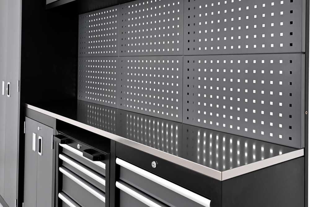 Меблі в гараж стелаж верстак стінка стелажі стіл мебель модульні стол