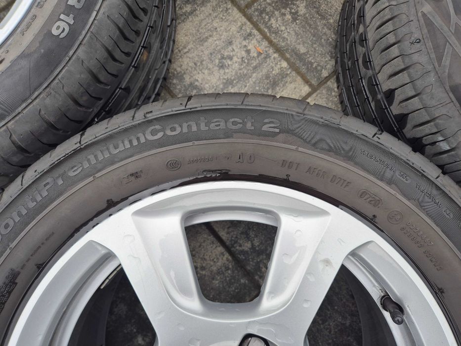 Alufelgi Audi r16 5x112 z oponami continental
