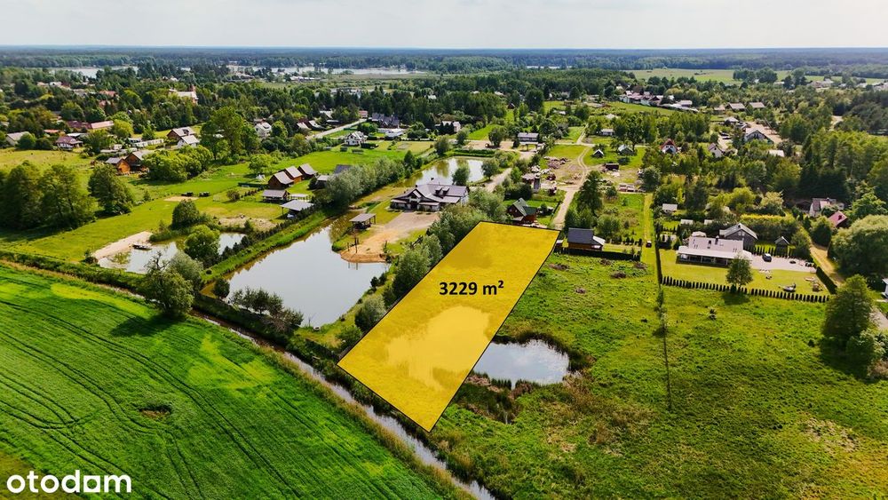 Okuninka nad Białym - 3229 m², prywatny stawik, rzeka, dom całoroczny