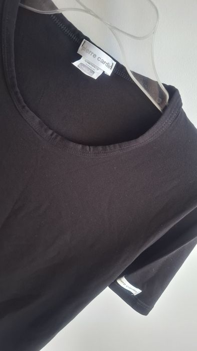 Koszulka t-shirt czarny klasyczny Pierre Cardin L