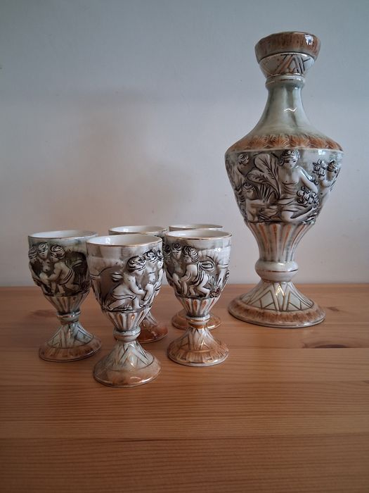 Garrafa + 5 Copos Alfal Alcobaça