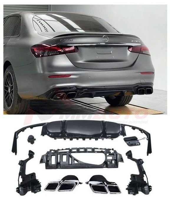 Difusor Traseiro Mercedes E W213 Facelift Look E63 AMG