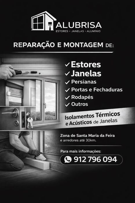 Troca e Reparação de Estores  e Janelas– Orçamentos Gratuitos em 24h