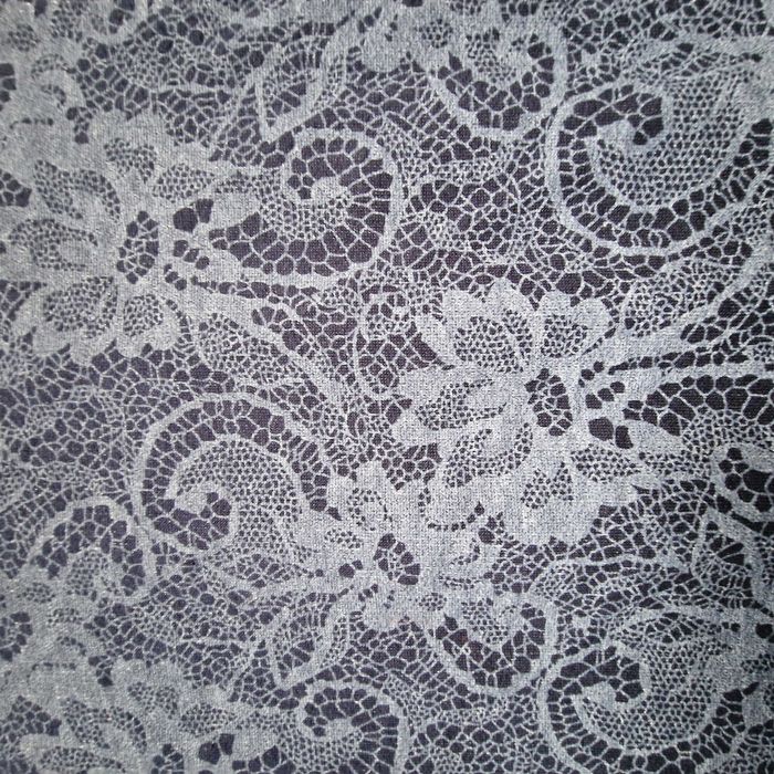 Sukienka szaro – granatowa klasyczna do kolan długi rękaw XL