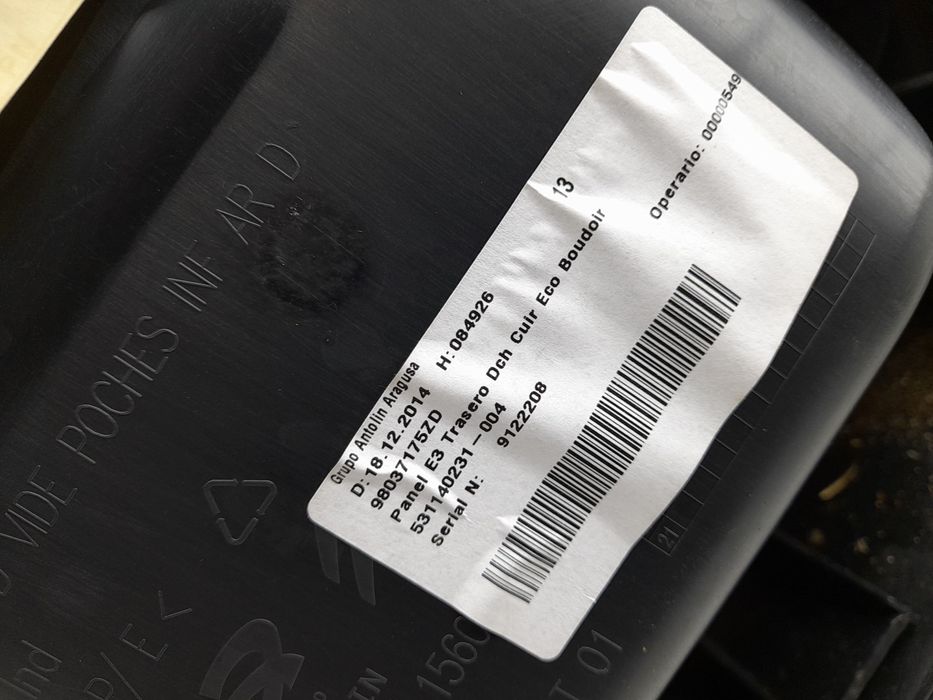 Forra porta / quartela trás direita CITROËN C4 Cactus