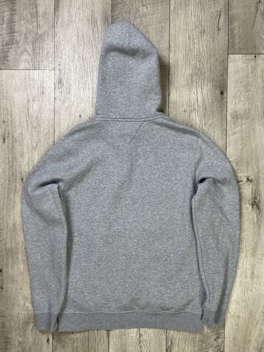 Tommy Hilfiger кофта балахон XL размер на флисе серая с принтом